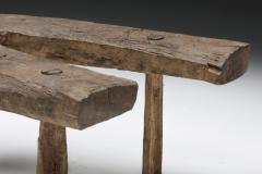 Wabi Sabi Rustic Tripod Stool Side Table circa 1900 - 2824162