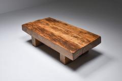 Wabi Sabi Rustic modern oak bench coffee table 1960s - 2067234