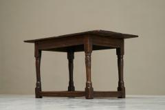 Wabi Sabi Style Refectory Side Table in Solid Oak Early 19th Century - 4394575