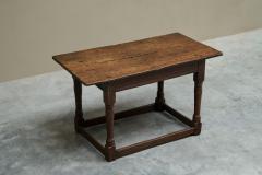 Wabi Sabi Style Refectory Side Table in Solid Oak Early 19th Century - 4394599