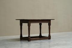 Wabi Sabi Style Refectory Side Table in Solid Oak Early 19th Century - 4394600