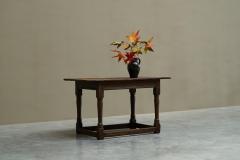 Wabi Sabi Style Refectory Side Table in Solid Oak Early 19th Century - 4394601