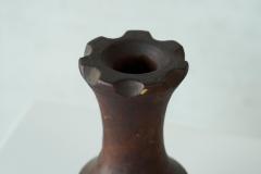 Wabi Sabi Style Vase in Carved Wood 1960s - 4582779