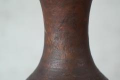 Wabi Sabi Style Vase in Carved Wood 1960s - 4582780