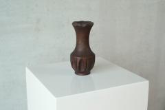 Wabi Sabi Style Vase in Carved Wood 1960s - 4582781