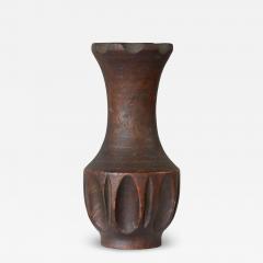 Wabi Sabi Style Vase in Carved Wood 1960s - 4584007