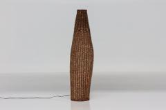 Wabi Sabi Woven Rattan Floor Lamp 1960s - 2594722