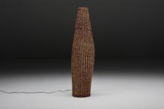 Wabi Sabi Woven Rattan Floor Lamp 1960s - 2594724