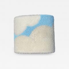Wade Patton Blue and White Cloud beaded cuff - 4426539