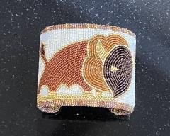 Wade Patton Buffalo Beaded Cuff - 4529693