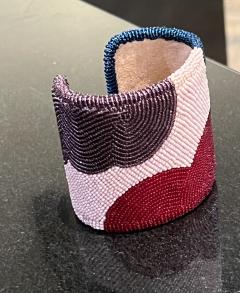 Wade Patton Pink Red and Blue Cloud beaded cuff - 4423289