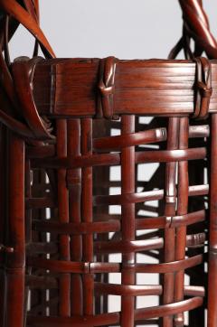 Waichisai III Wada Handled Flower Basket Named Well Head ca 1930 - 4608532