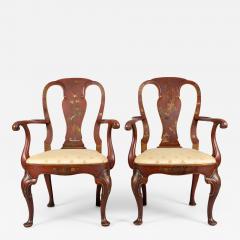 Waldorf Astoria George I Style Chinoiserie Armchairs A Pair - 1894330