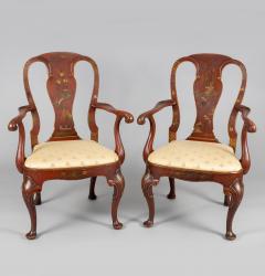 Waldorf Astoria George I Style Chinoiserie Armchairs A Pair - 2701052