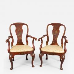 Waldorf Astoria George I Style Chinoiserie Armchairs A Pair - 2710081