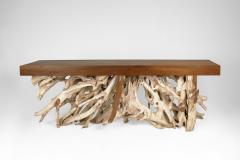 Walker Zabriskie Teak Root Block Top Console B - 2939761