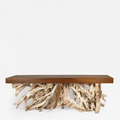 Walker Zabriskie Teak Root Block Top Console B - 2942573