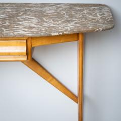 Wall Console with Marble Top Italy 1950s - 4435485