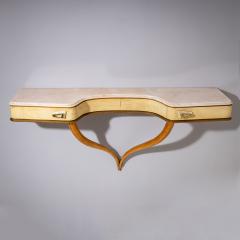 Wall Console with Parchment Italy Mid 20th Century - 4435881
