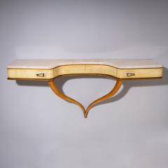Wall Console with Parchment Italy Mid 20th Century - 4435882