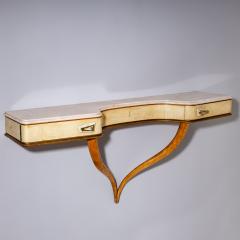Wall Console with Parchment Italy Mid 20th Century - 4435884