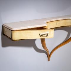 Wall Console with Parchment Italy Mid 20th Century - 4435887