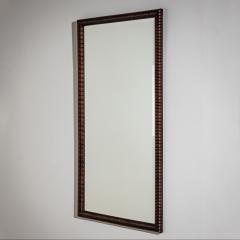 Wall Mirror in Ribbed Walnut Frame Italy - 4441392