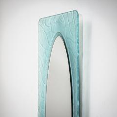 Wall Mirror with Console in Blue Glass Italy Mid 20th Century - 4710497