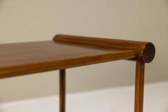 Wall Shelf with Accompanying Side Table in Walnut Italy 1960s - 3729674