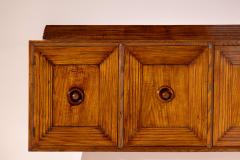 Wall mounted oak wood sideboard with four doors Italy 1950s - 4228371