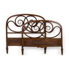 Walnut Bentwood Twin Bed - 4717592
