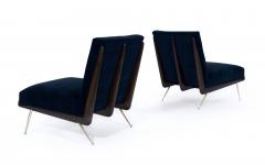 Walnut Boomerang Lounge Chair in Brass and Dark Walnut by Stamford Modern - 3271331