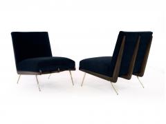 Walnut Boomerang Lounge Chair in Brass and Dark Walnut by Stamford Modern - 3271332