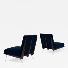 Walnut Boomerang Lounge Chair in Brass and Dark Walnut by Stamford Modern - 3281761