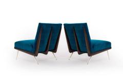 Walnut Boomerang Lounge Chair in Brass and Special Walnut by Stamford Modern - 3271309