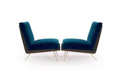 Walnut Boomerang Lounge Chair in Brass and Special Walnut by Stamford Modern - 3271311