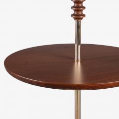 Walnut Brass Table Floor Lamp - 4226290