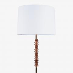Walnut Brass Table Floor Lamp - 4226291