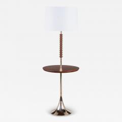 Walnut Brass Table Floor Lamp - 4226800
