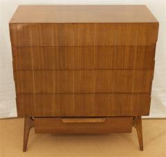 Walnut Chest of Drawers with Brass Inlay - 307637