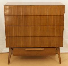 Walnut Chest of Drawers with Brass Inlay - 307639