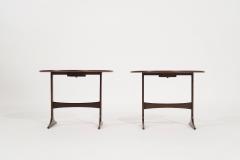 Walnut End Tables by Sven Engstrom Gunnar Myrstrand Sweden C 1960s - 3059258
