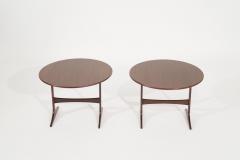 Walnut End Tables by Sven Engstrom Gunnar Myrstrand Sweden C 1960s - 3059259