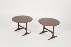 Walnut End Tables by Sven Engstrom Gunnar Myrstrand Sweden C 1960s - 3059261