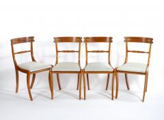 Walnut Framed Gilt Decorated Detail Dining Room Chair Set Ten - 3331482