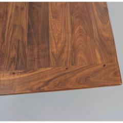 Walnut Iron X Base Dining Table In Stock - 1742947