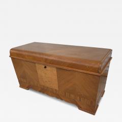 Walnut Lane Altavista Waterfall Front Art Deco Blanket Chest - 4369249