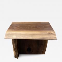Walnut Live Edge Wood Side Table - 3308634