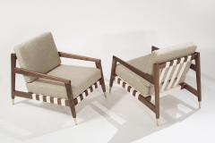 Walnut Lounge Chairs by Edmond J Spence 1950s - 2387764