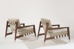 Walnut Lounge Chairs by Edmond J Spence 1950s - 2387768